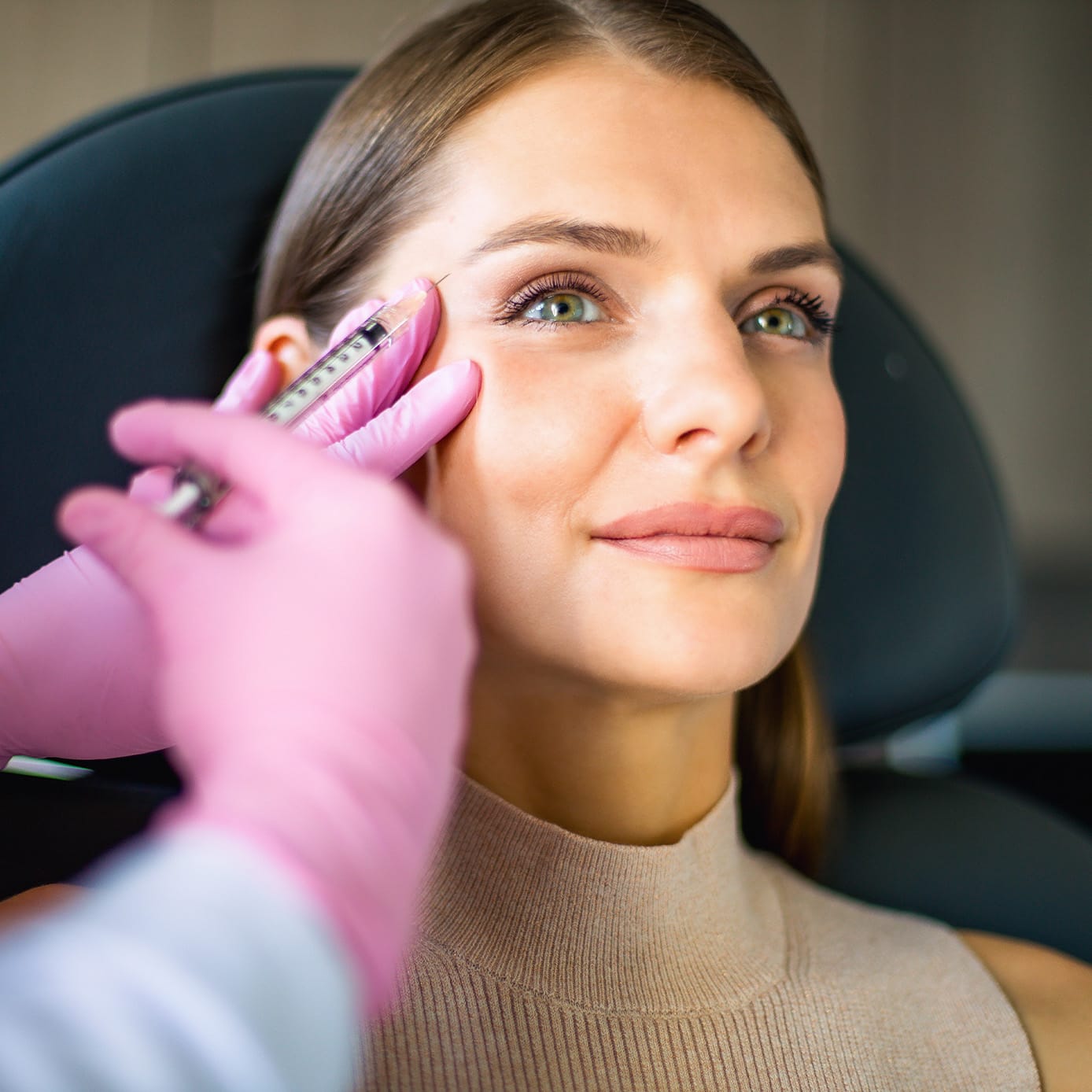 Woman during BOTOX® treatment