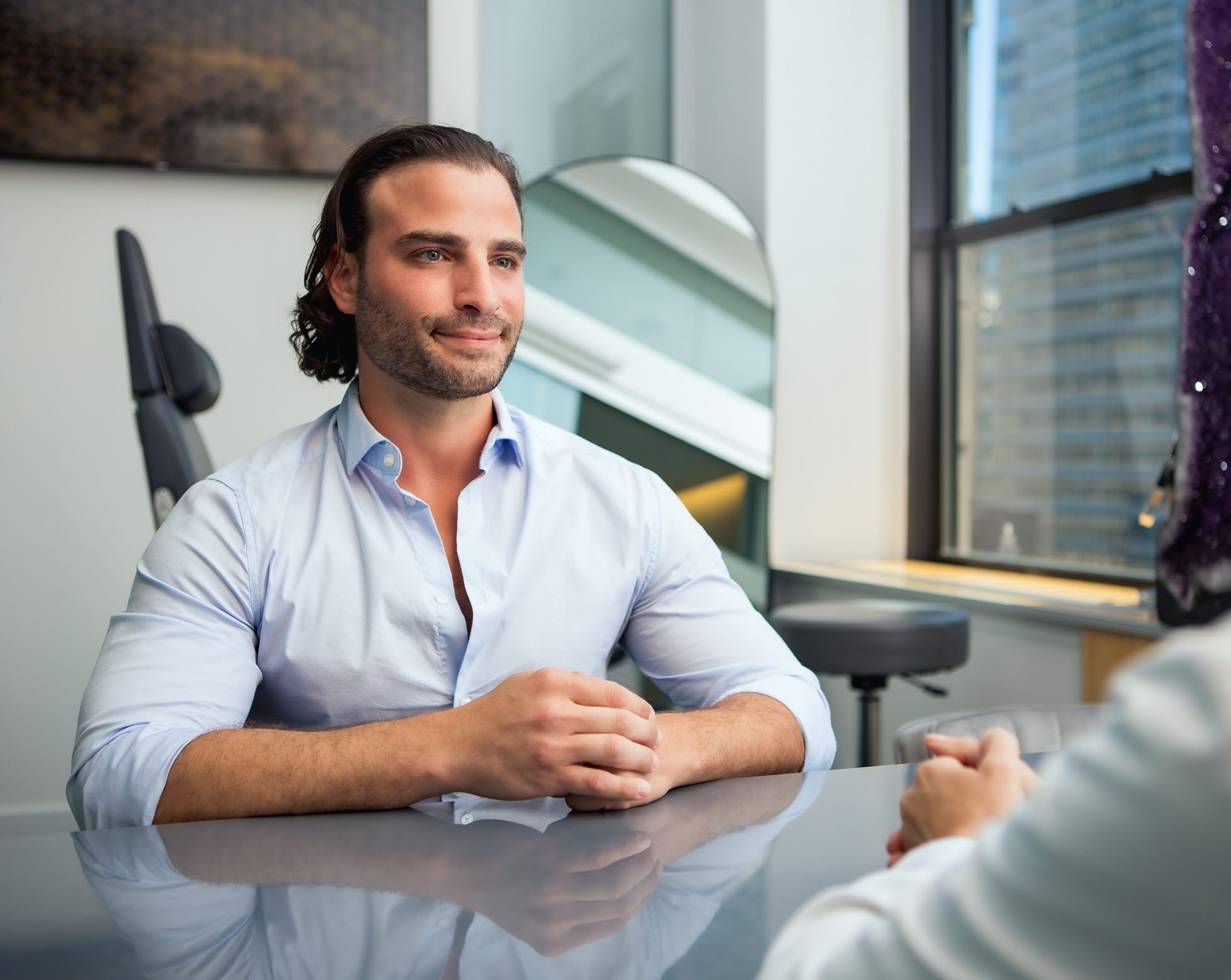 Man sitting at a table